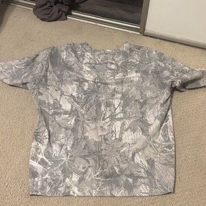 Hollister Gray Camouflage Boxy Fit Tee
